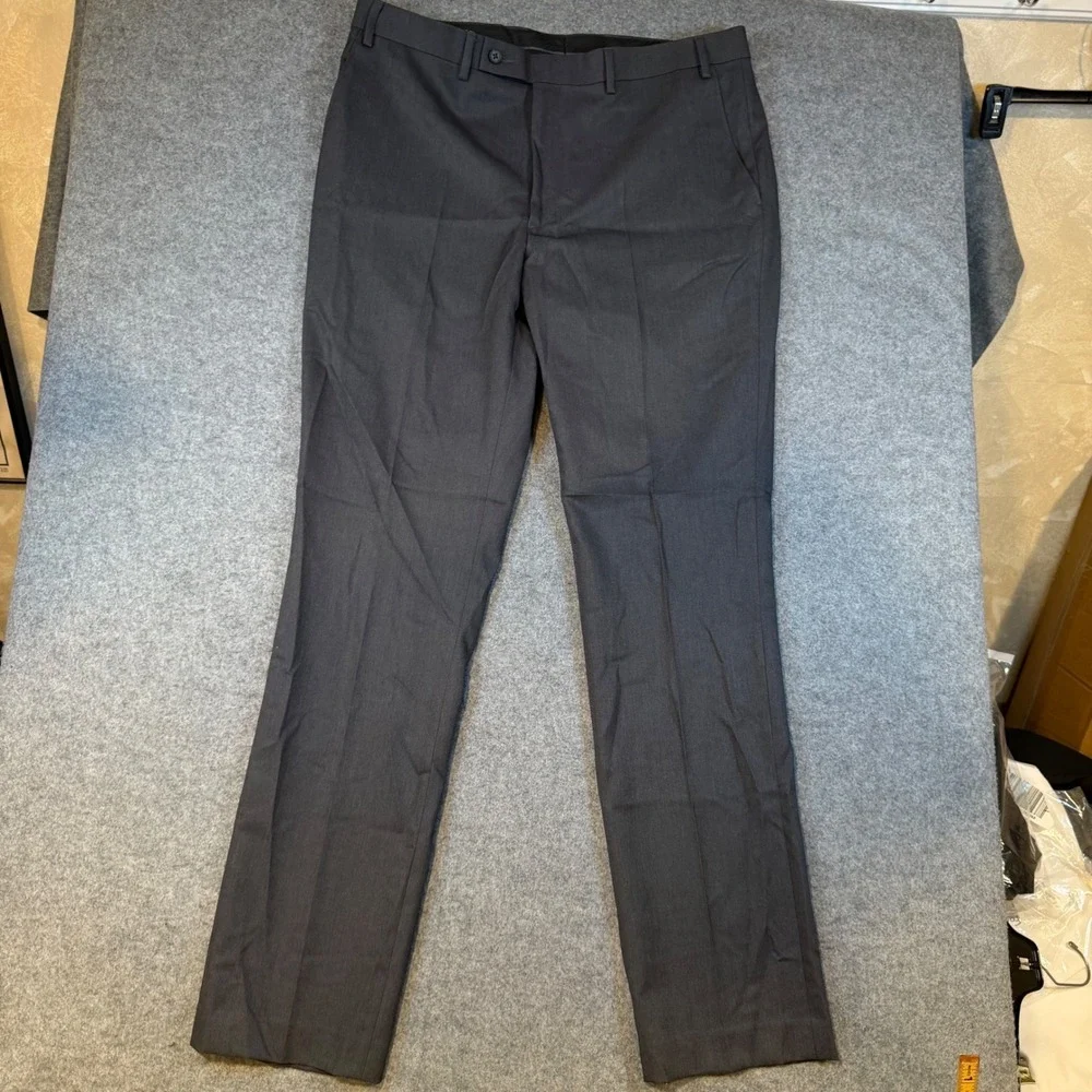 DKNY Duran Mens 2 Piece Suit Charcoal Grey 42 Long 35W DNUR217W0020 New
